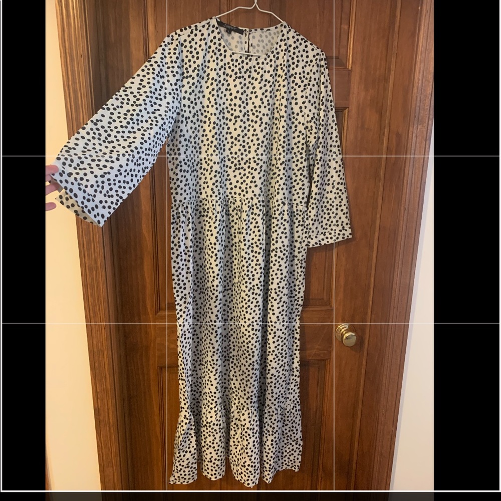 Black and white polka dot dress